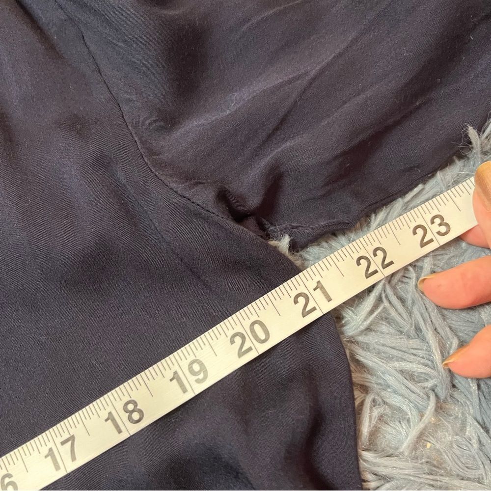 Revolve Something Navy V-Neck Button Down Blouse … - image 5